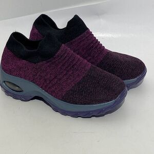Hypersoft Women's Multicolor Round Toe Knit Slip On Sneaker Shoes Size 38